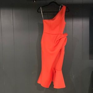 Orange scuba midi one strap